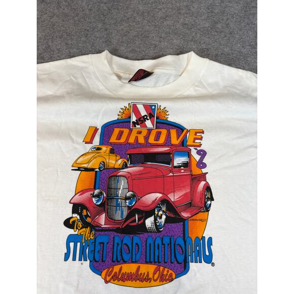 VINTAGE 1996 NSRA Street Rod Nationals Shirt Mens XL White Cars Short Sleeve Tee - Picture 5 of 8